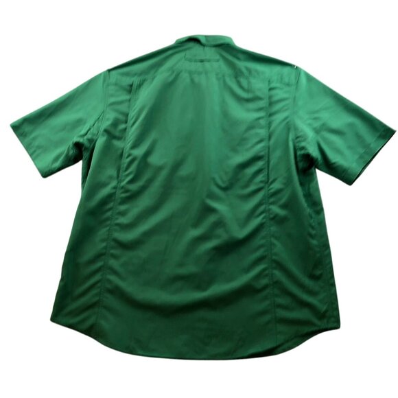 Duluth Trading Co Mens Shirt Size XLT Green Short Sleeve Button Up Outdoors Mesh - Picture 2 of 10